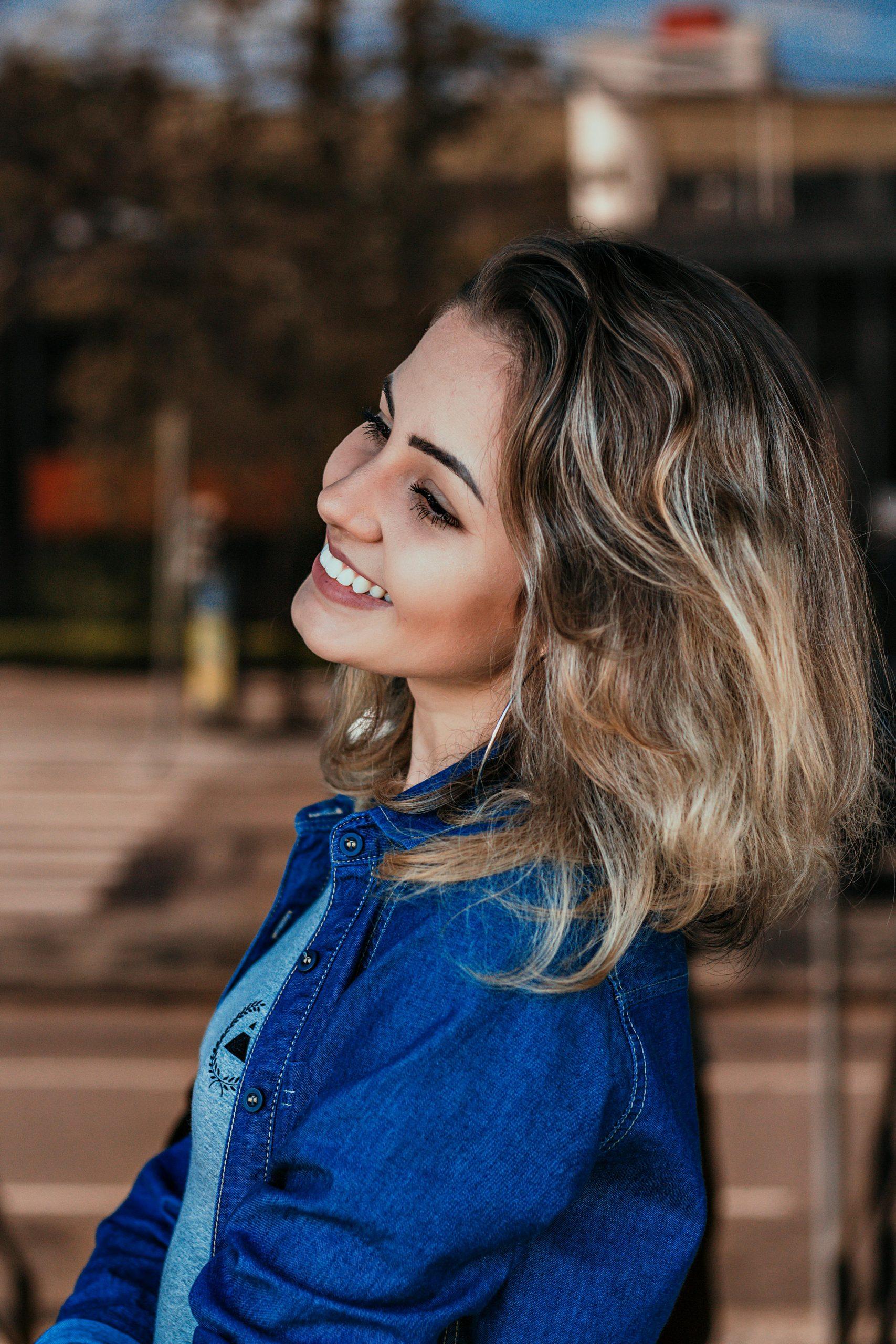 Happy woman with a confident bright smile